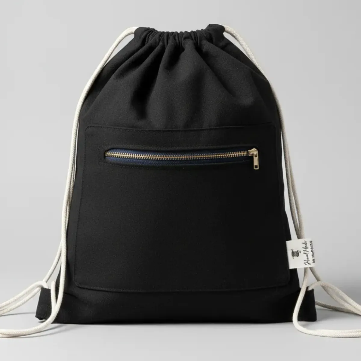HAOKIDS - Mochila negra morral de lona multiuso Universidad Colegio bolso de viaje o deportes outdoor 40x30 cm