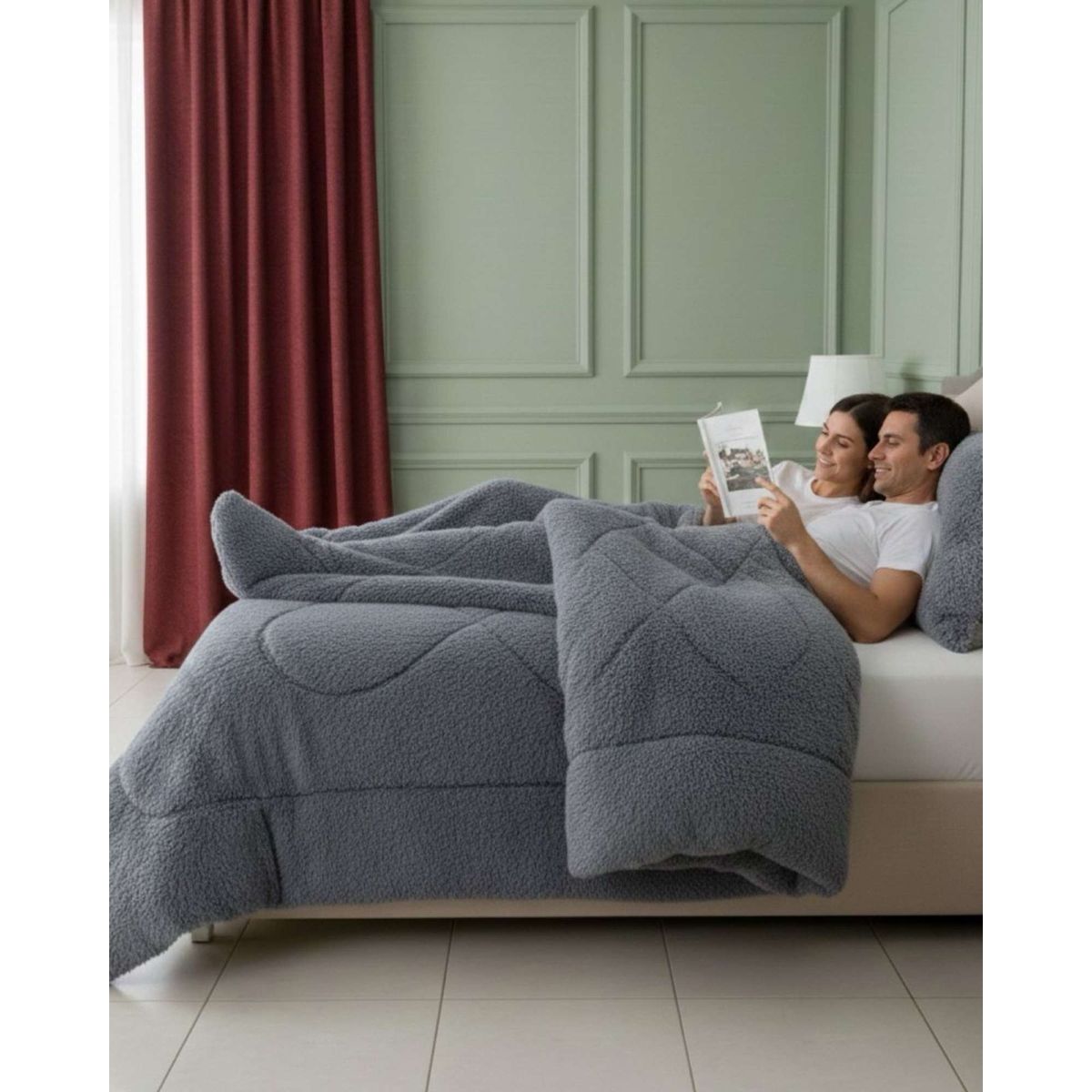 GENERICO - Cubrecama Otoño Invierno Chiporro Peludo Premium King 250 cm x 270 cm