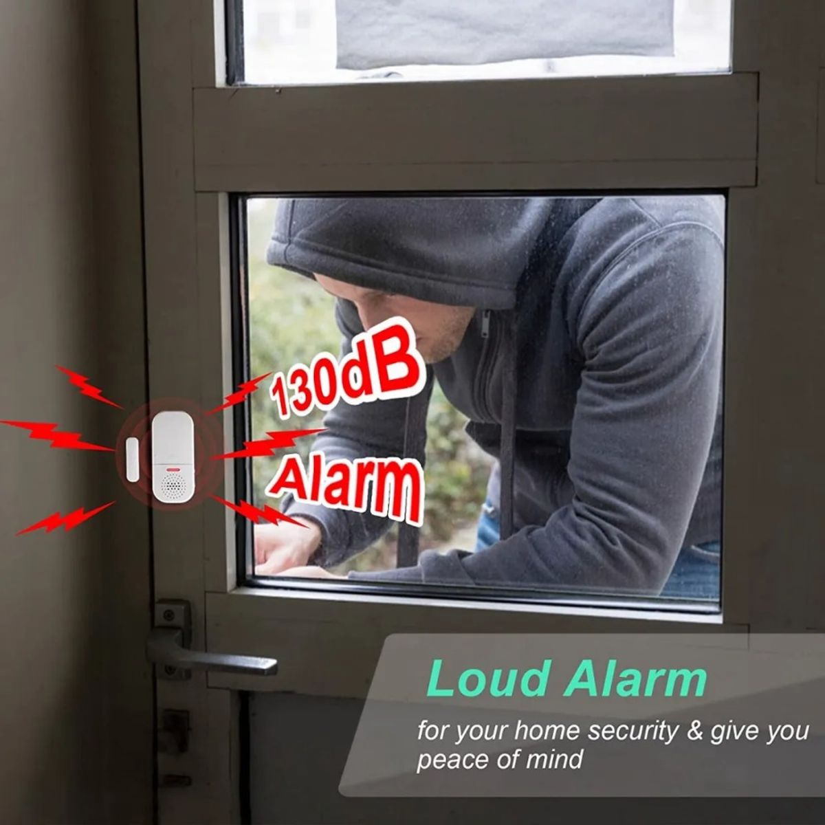 GENERICO - Alarma Casa Puerta Ventana Con Control Remoto 130db Sensor BELUG