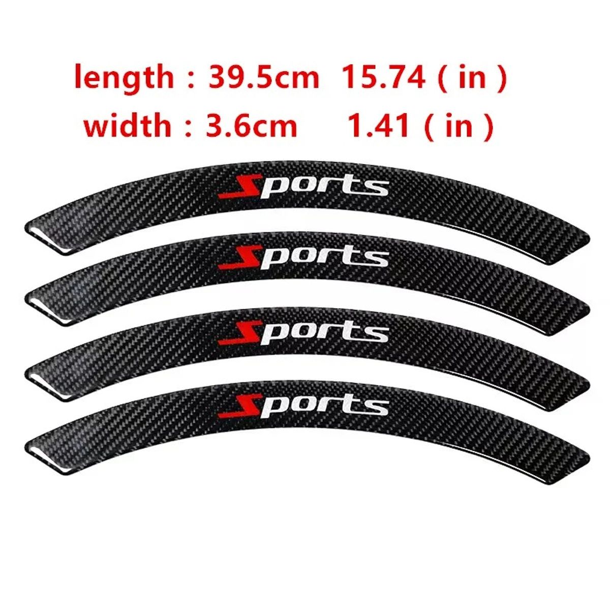 GENERICO - Tiras decorativas de fibra de carbono para automovil