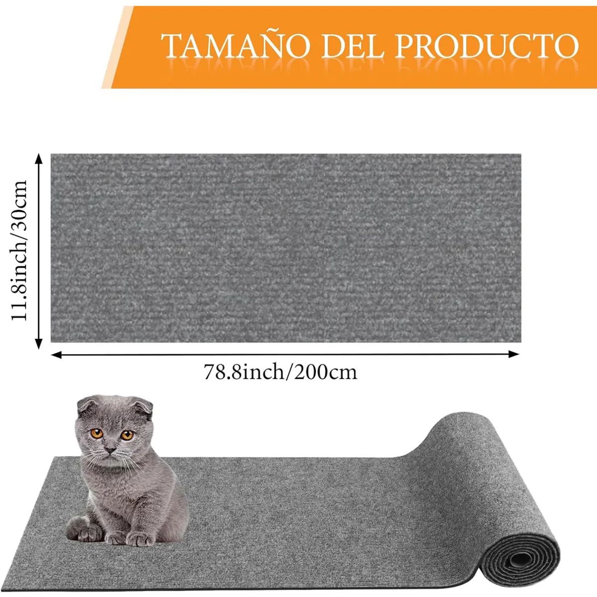 GENERICO - Rascador Gatos Autoadhesivo Para Pared y Esquina 30x200cm Protege Muebles Antinarañazos