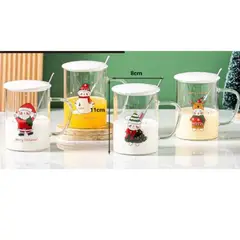 GENERICO - TAZAS CON TAPA NAVIDEÑAS 500ML