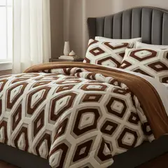 GENERICO - COBERTOR 1.5 PLAZAS CON CHIPORRO HACQUARD CUTTING ROMBO TF