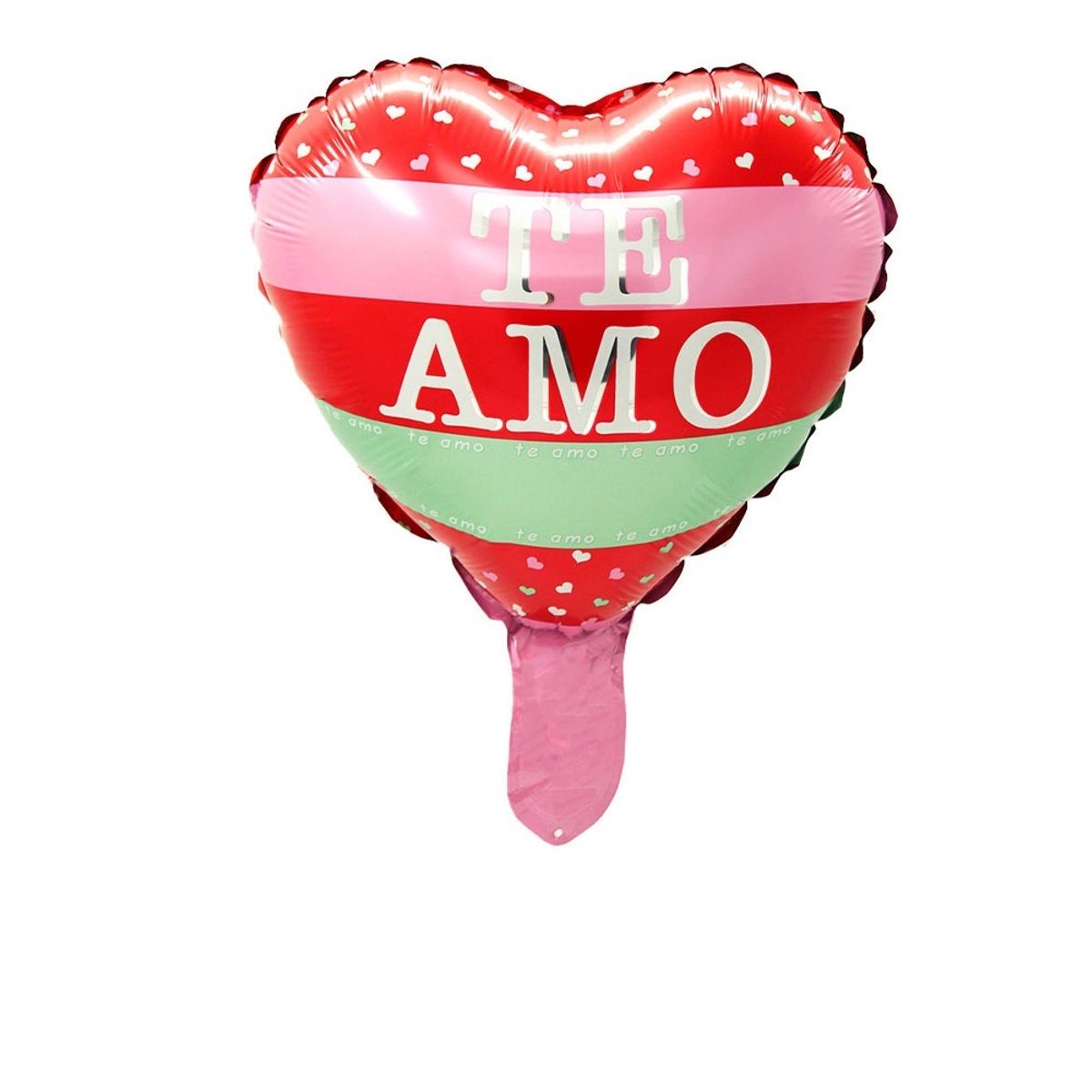 GENERICO - GLOBO METALICO 10 TE AMO LINEAS X50 UNI