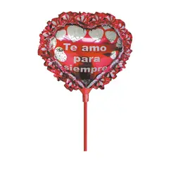 GENERICO - GLOBO METALICO 14.5 CORAZON TE AMO PARA SIEMPRE ROJO X1 UNI
