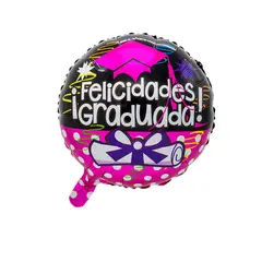 GENERICO - GLOBO METALICO 18 FELICIDADES GRADUADAS X1 UNI