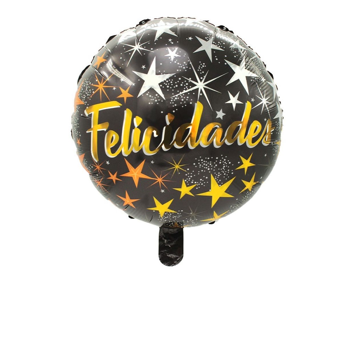 GENERICO - GLOBO METALICO 18 FELICIDADES NEGRO X50 UNI