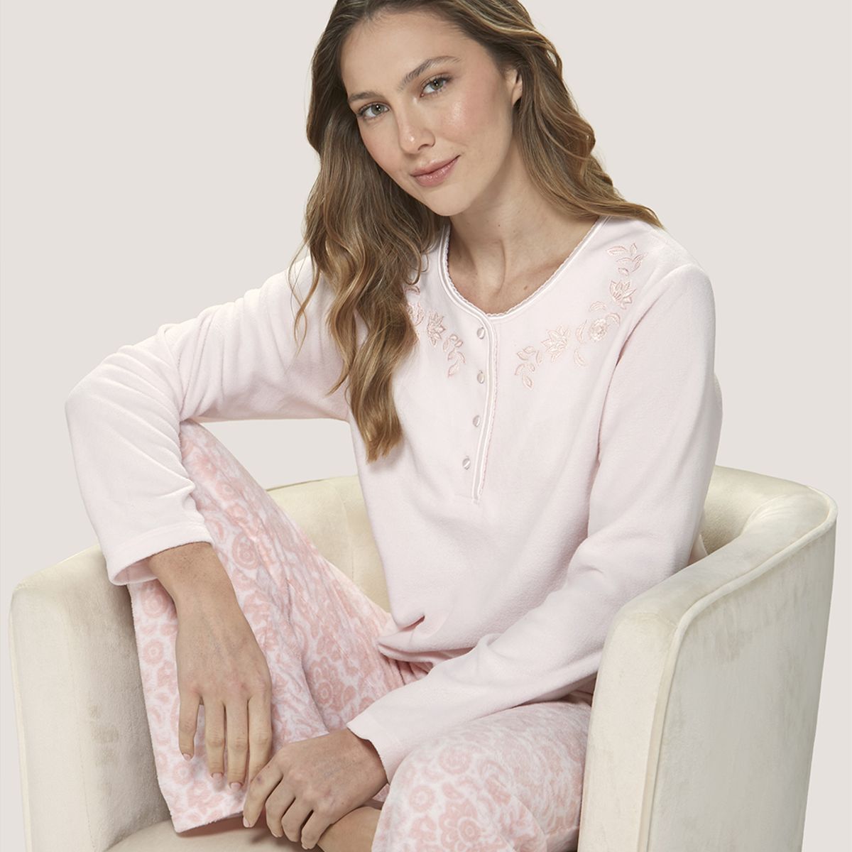 LADY GENNY - Pijama Estampada Micropolar