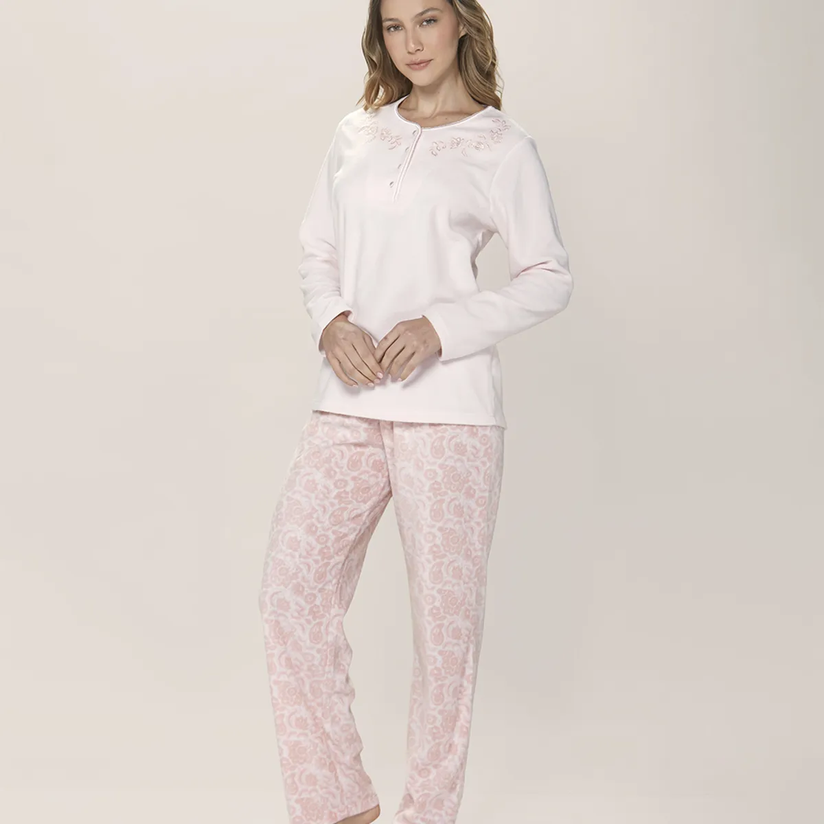 LADY GENNY - Pijama Estampada Micropolar