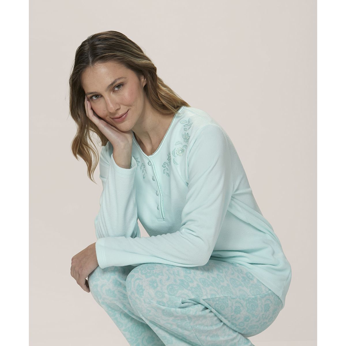 LADY GENNY - Pijama Estampada Micropolar