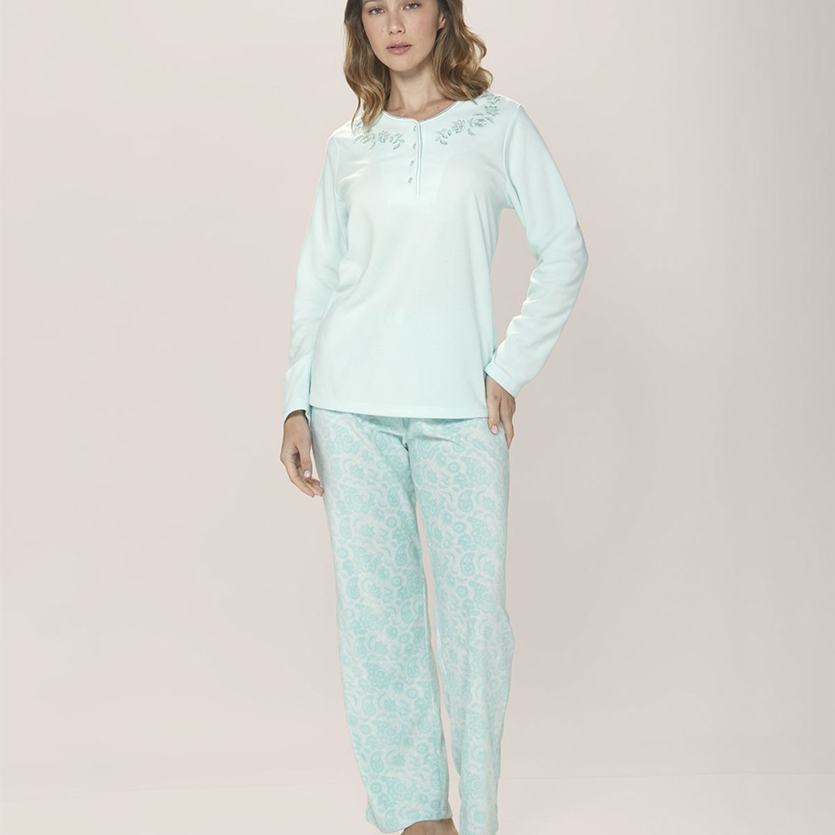 LADY GENNY - Pijama Estampada Micropolar