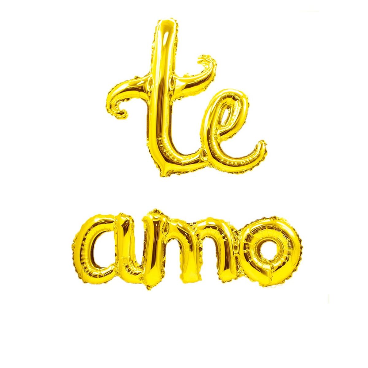 GENERICO - GLOBO METALICO TE AMO CURSIVO DORADO X1 UNI