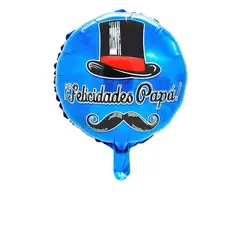 GENERICO - GLOBO METALICO 18 MOSTACHO PAPA X1 UNI