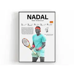 GENERICO - Cuadro Rafael Nadal Tenis “El Rey de la Arcilla” + Marco