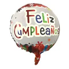 GENERICO - GLOBO METALICO 18 REDONDO F.C ROJO LINEAS X50 UNI