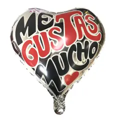 GENERICO - GLOBO METALICO 18 ME GUSTAS MUCHO X50 UNI
