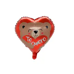 GENERICO - GLOBO METALICO 18 TE QUIERO OSITO X1 UNI