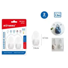 GENERICO - Ganchos Plástico Blanco 2pcs