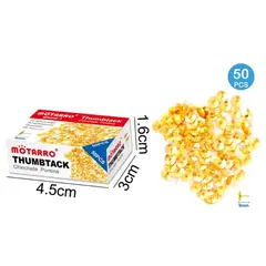 GENERICO - Chinches Dorados en caja 9mm 50pcs