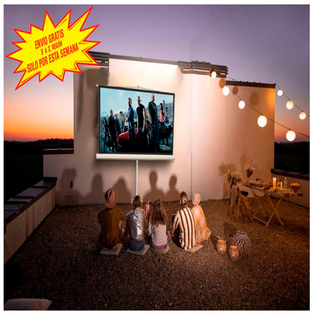 MALIK - TELON CON TRIPODE 200x150 cm para PROYECTOR VIEWSONIC PA503X