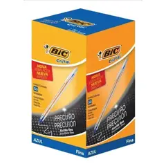 GENERICO - Pack 50 Bic Cristal 0.8 Punta Fina Azul