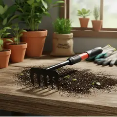 GENERICO - Rastrillo de Mano para Jardín Cultivador Metálico 5 Dientes