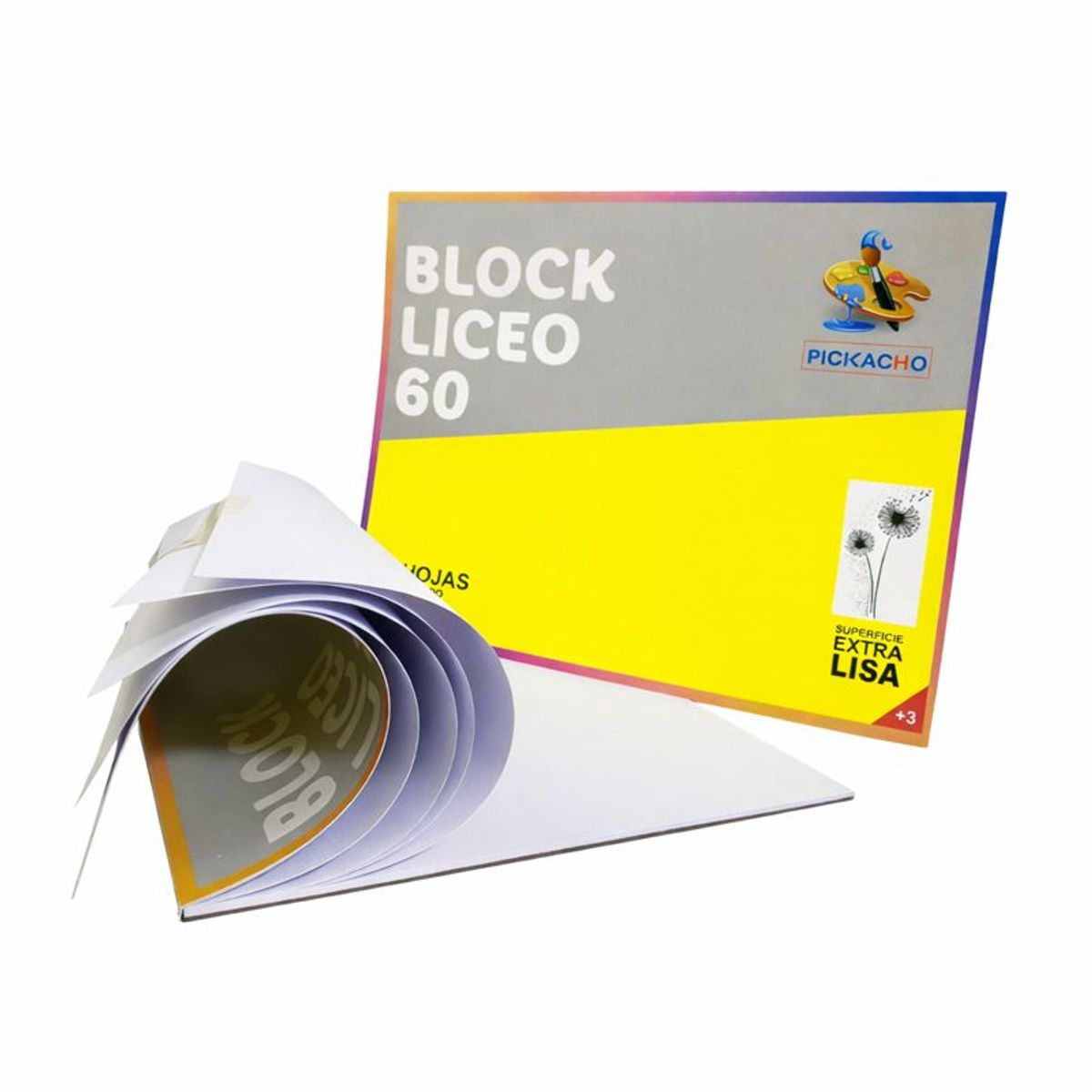 GENERICO - Block Medium de dibujo 99 18 Pack 5 block de 20 hojas Escolar