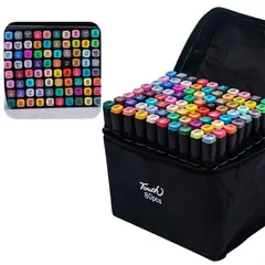GENERICO - Kit 80 Lápices Marcadores Bolso Pack 2 bolsos de 80 Rotuladores Arte dibujo Escolar