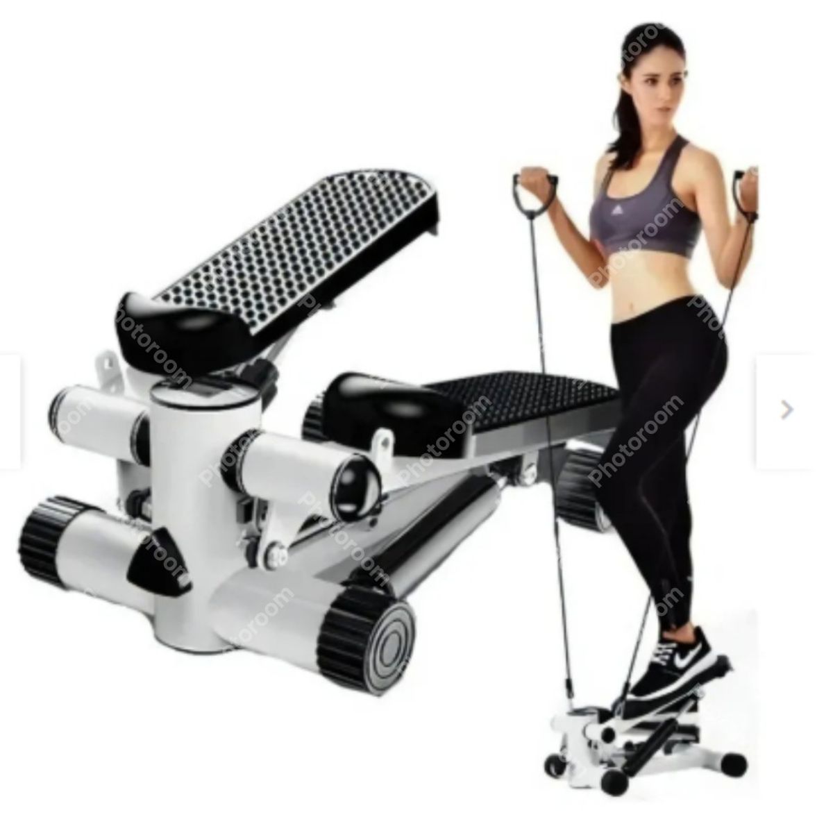 ANGELES DEL HOGAR - MINI MAQUINA ESCALADORA EJERCICIOS STEPPER BANDAS ELÁSTICAS