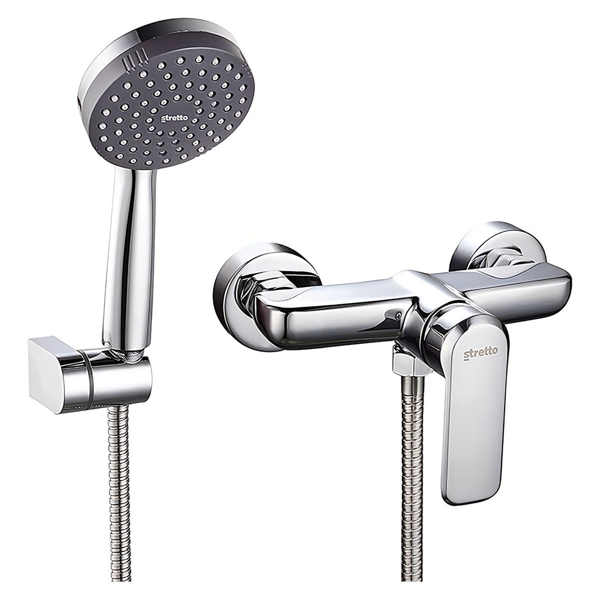 STRETTO - Monomando Llave Grifo Ducha Marsella Marca Stretto Cromo