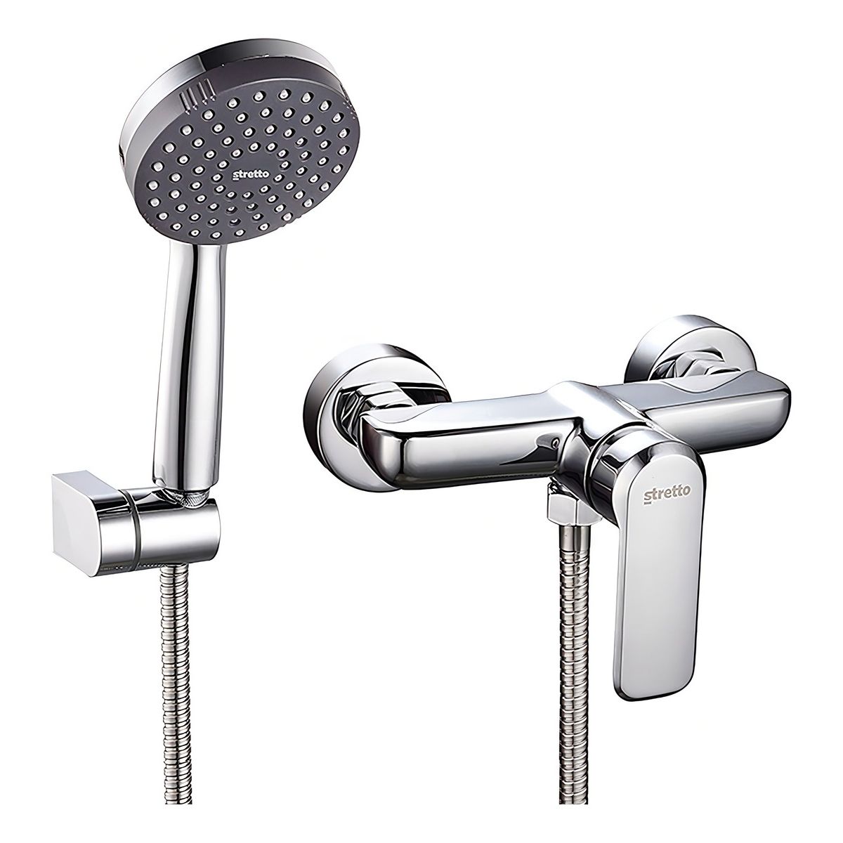 STRETTO - Monomando Llave Grifo Ducha Marsella Marca Stretto Cromo