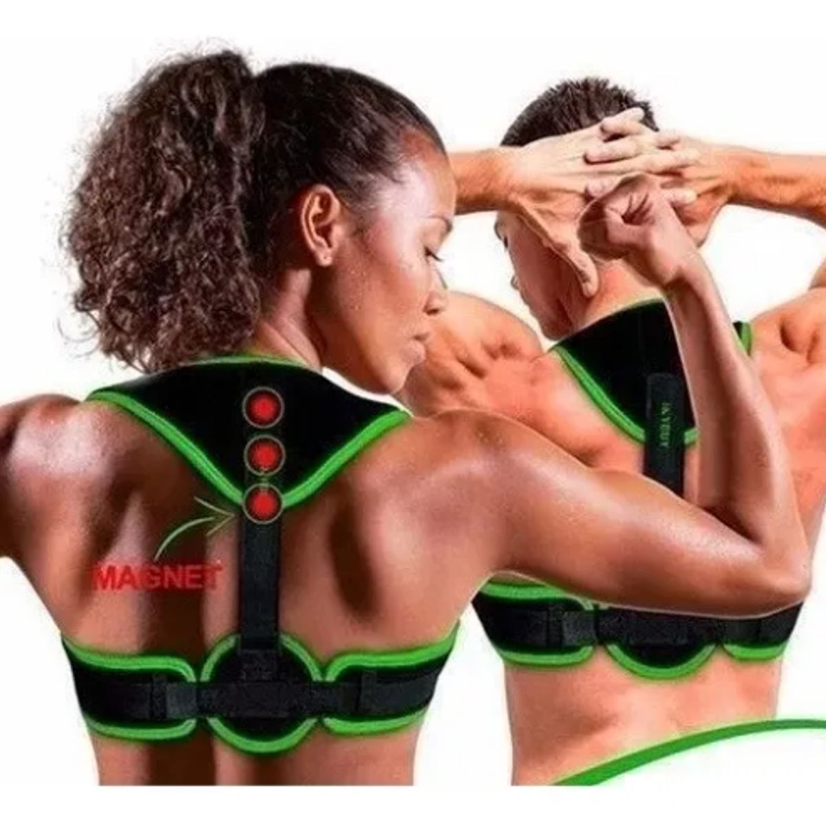 GENERICO - Corrector De Postura Espalda Unisex Con Imanes