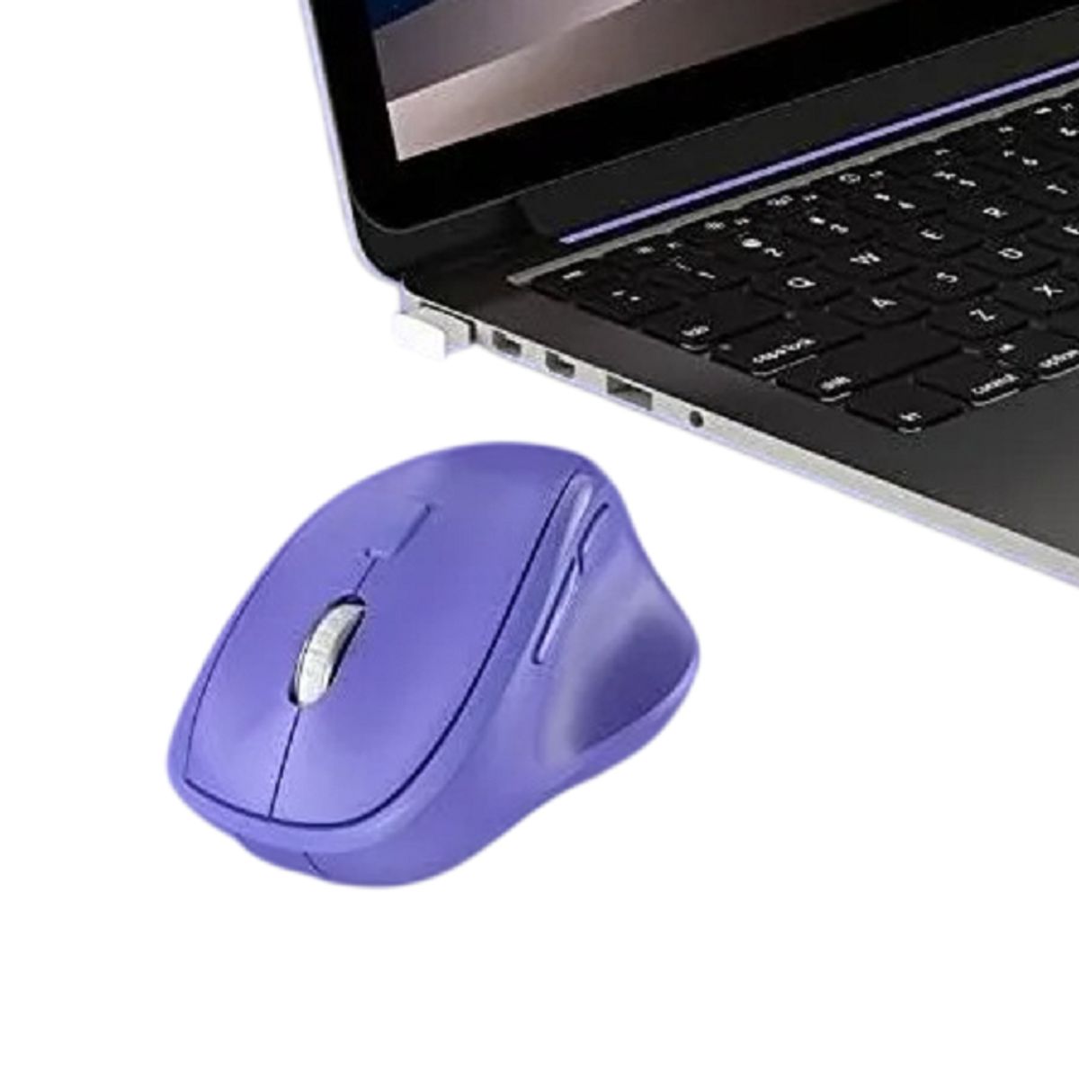 ERGONOMICS - Mouse Ergonómico Vertical Inalámbrico MICROPACK Púrpura Morado