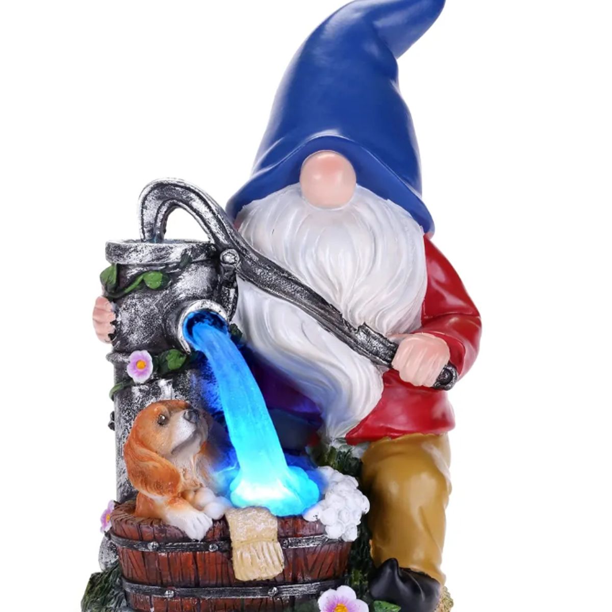 GENERICO - Duende Solar con Bomba de Agua Cachorrito con Luz