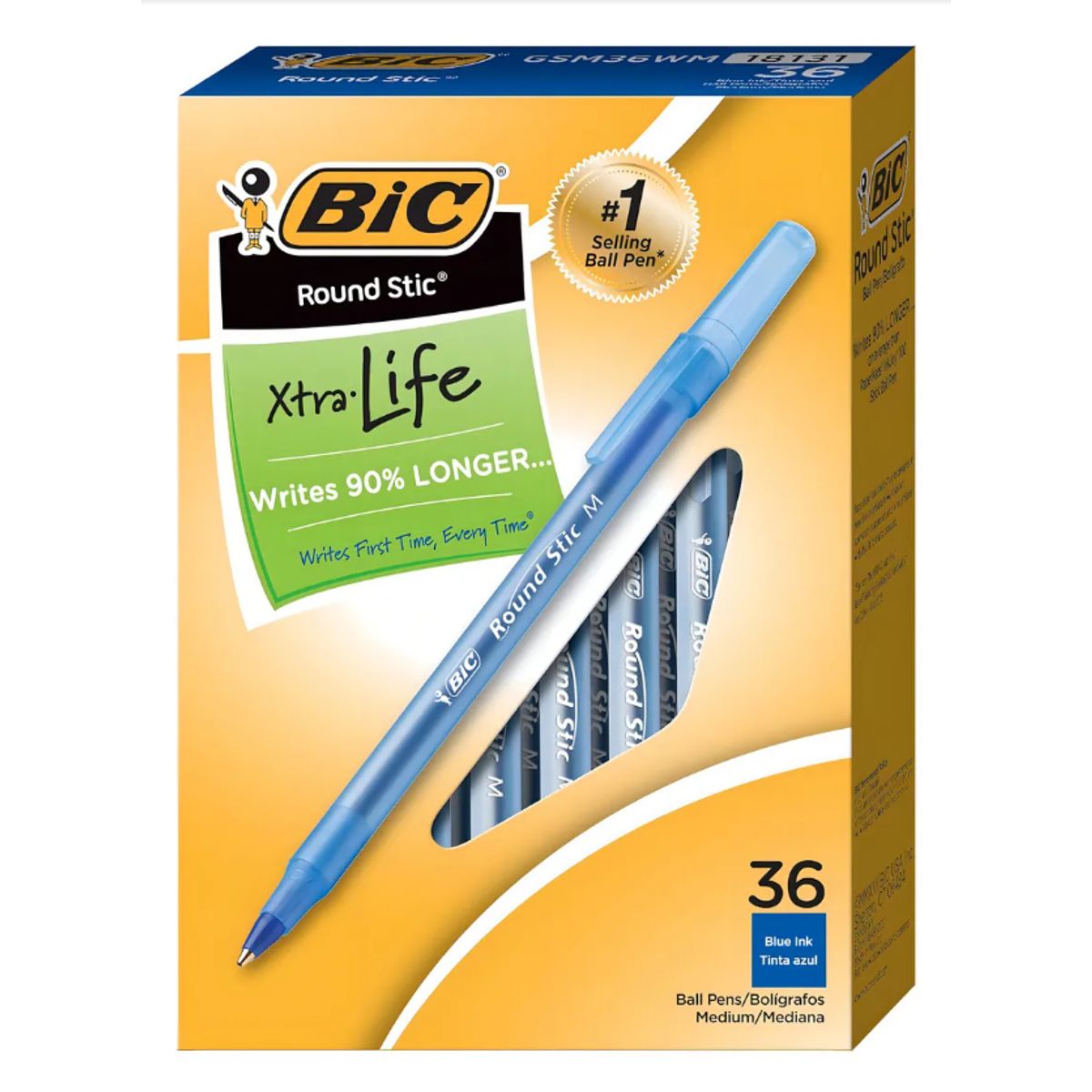 GENERICO - Pack 36 Bic extra life azul