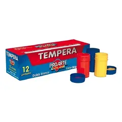 PROARTE - Témpera 12 Colores x 15 ml Cada Frasco Escuela
