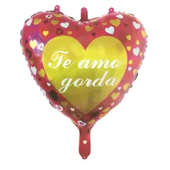 GENERICO - GLOBO METALICO 24 TE AMO GORDA X1 UNI