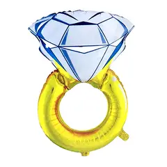 GENERICO - GLOBO METALICO 30 ANILLO DIAMANTE X1 UNI