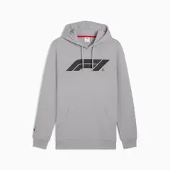 PUMA - Poleron Essentials Logo Tee F1 con capucha Oficial Gris