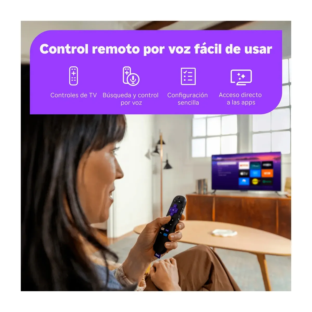 ROKU - Dispositivo de Streaming Roku Stick HD 2025 Negro