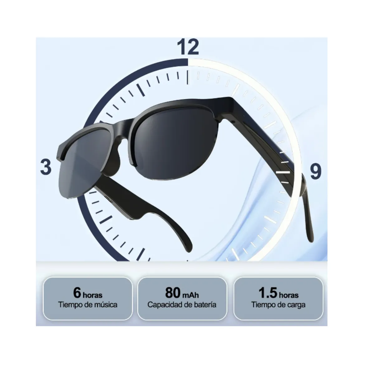GENERICO - Lentes Inteligentes Con Audio Integrado Wireless 5.4