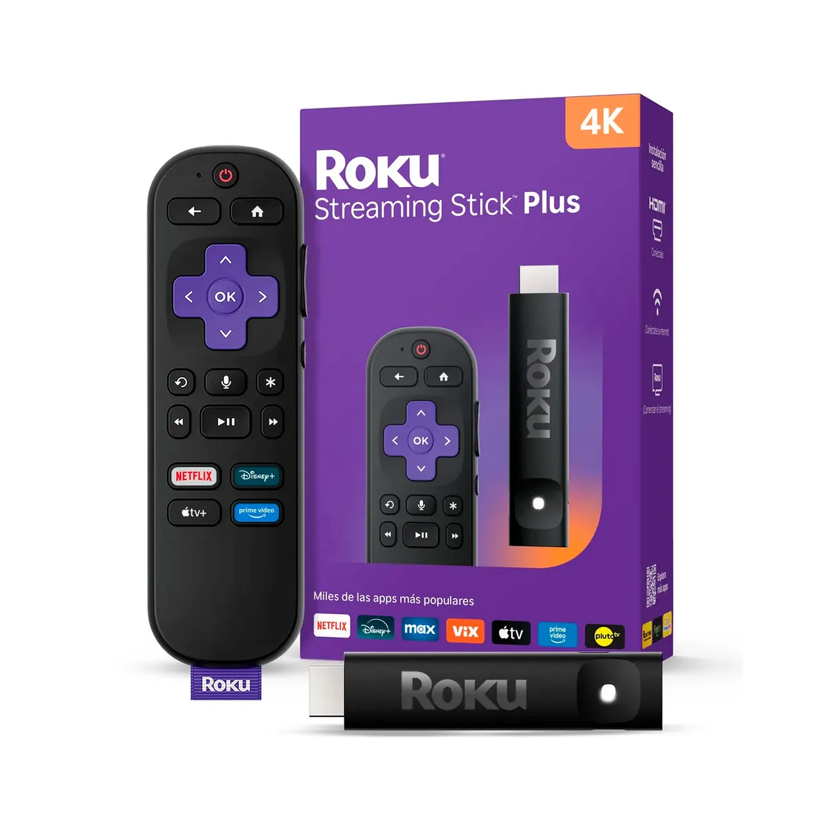 ROKU - Dispositivo de Streaming Roku 4K-HDR 2025 Negro