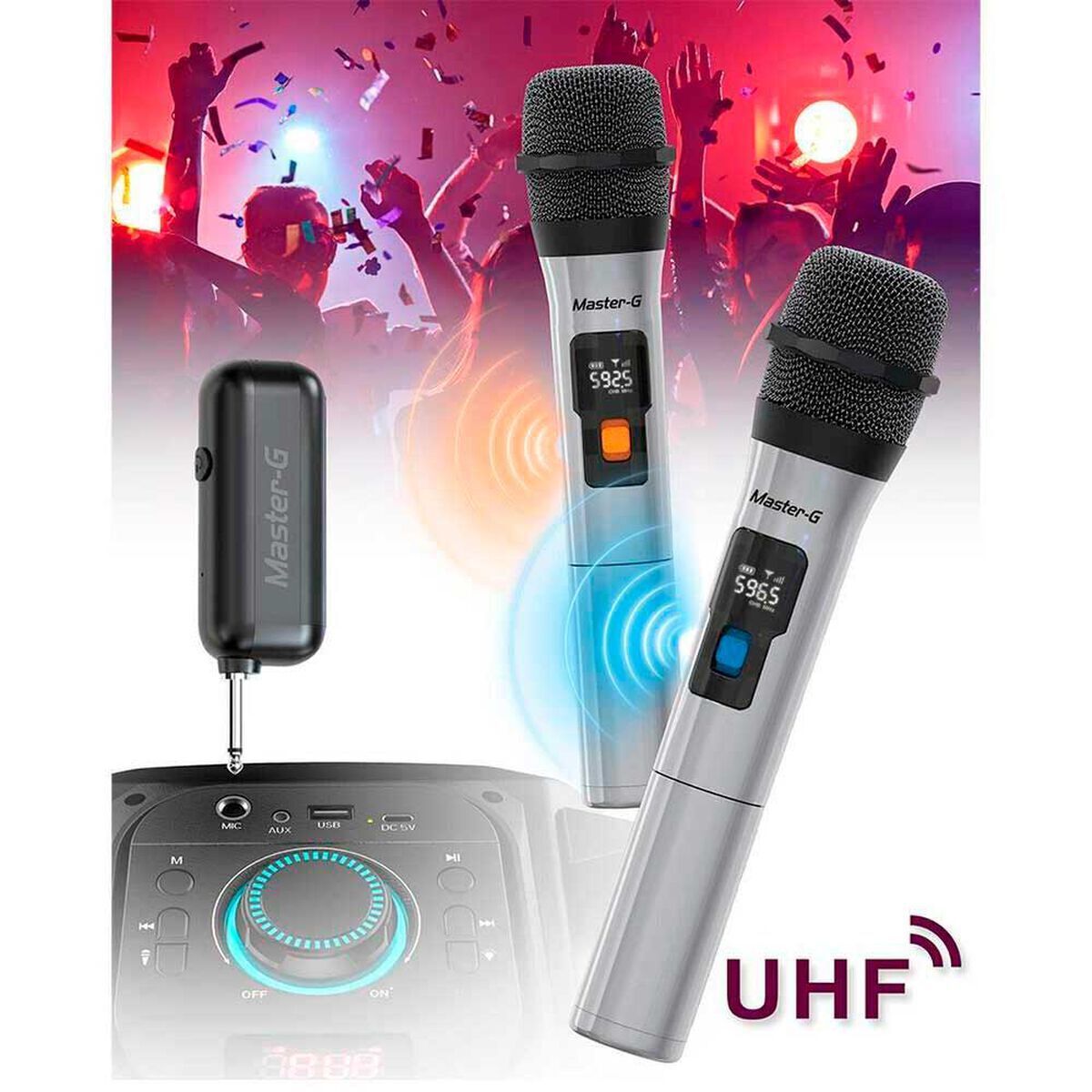MASTER G - Micrófonos Inalámbricos Profesional UHF Master G X2 unidades