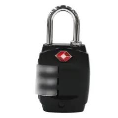 GENERICO - Candado Tsa Lock Seguridad Bolsos Equipaje 3 Dígitos Negro