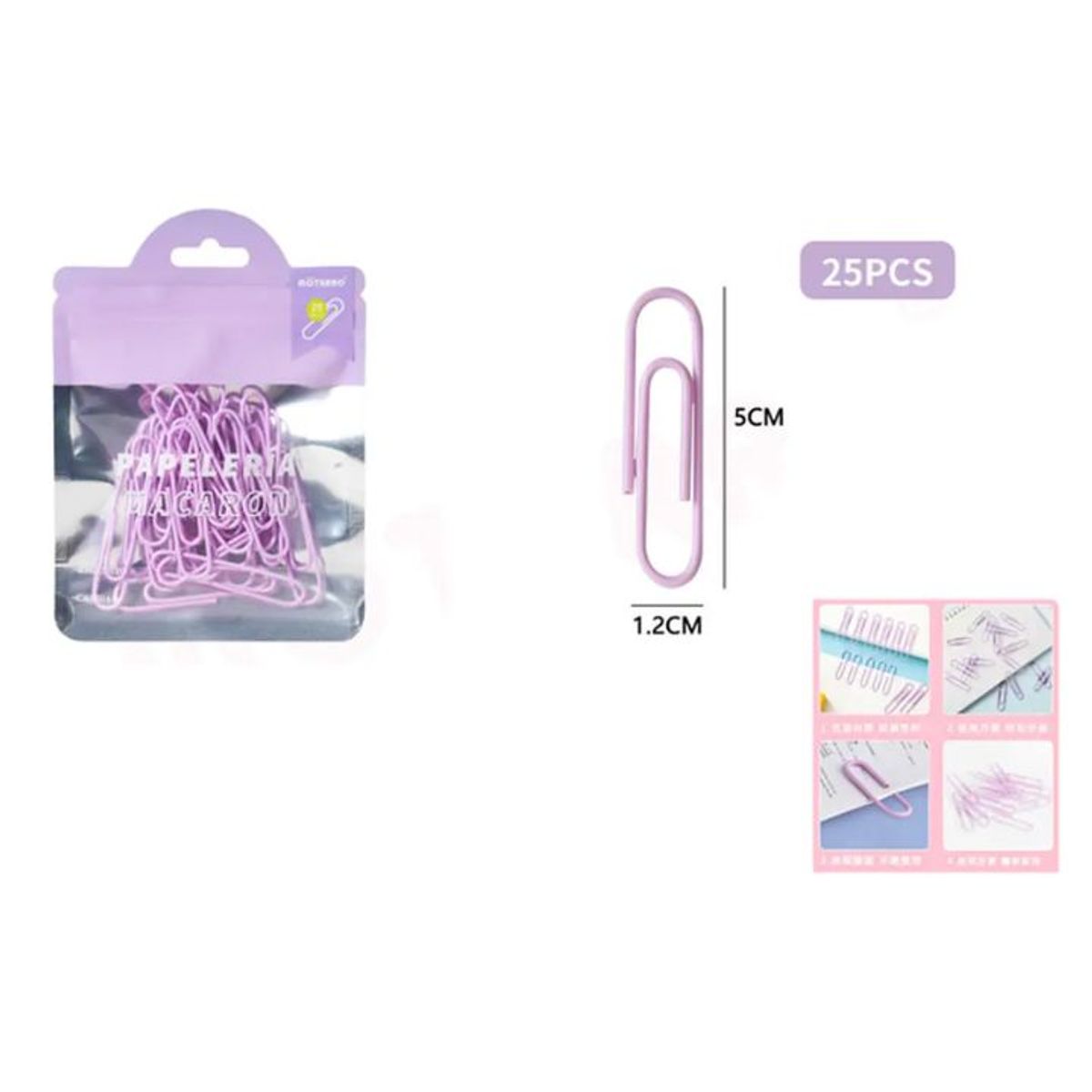 GENERICO - Clips de papel 50mm 25pcs