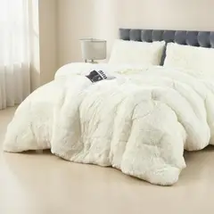GENERICO - Cobertor Peludo Invierno Con Chiporro De 1.5 Plazas 1 Funda - Multicolor - 1,5 Plazas