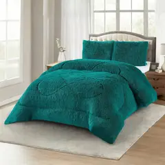 GENERICO - Cobertor Peludo Con Chiporro 2 Plaza + 2 Fundas Almohada - Multicolor - 2 Plazas