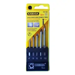 KAMASA - Juego / Set De Brocas Para Ceramica Y Vidrio 5 Pcs Hexagonal