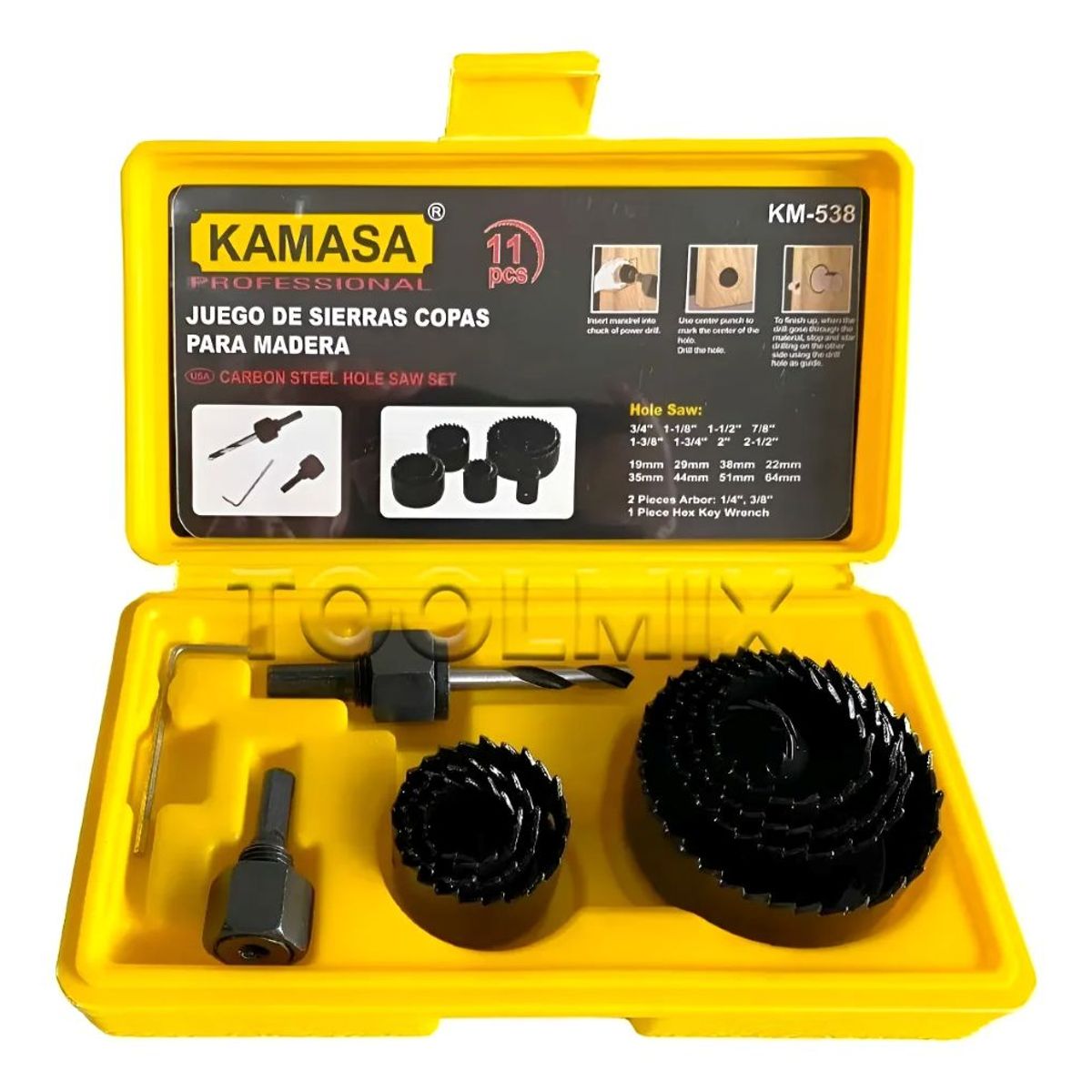 KAMASA - Juego / Set De Sierra Copas 11 Piezas Profesional Kamasa