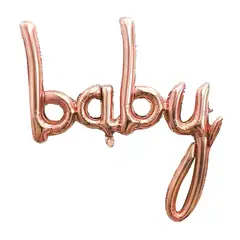 GENERICO - GLOBO METALICO BABY SHOWER ROSADO X1 UNI